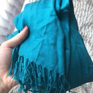 Teal pashmina scarf